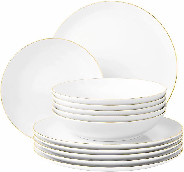 Seltmann Weiden Tafelservice "Teller Set, Geschirr-Set Liberty Goldrand" Ge günstig online kaufen