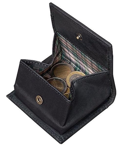 Benthill Mini Geldbörse Leder Münzbörse Wiener Schachtel Schlanke Minibörse günstig online kaufen