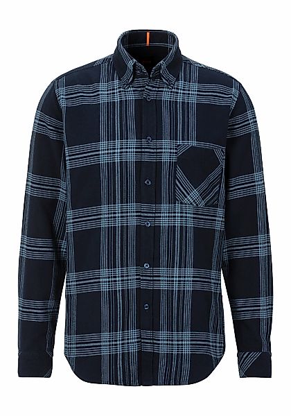 BOSS ORANGE Langarmhemd "Rickert" mit dezentem Karo-Design günstig online kaufen