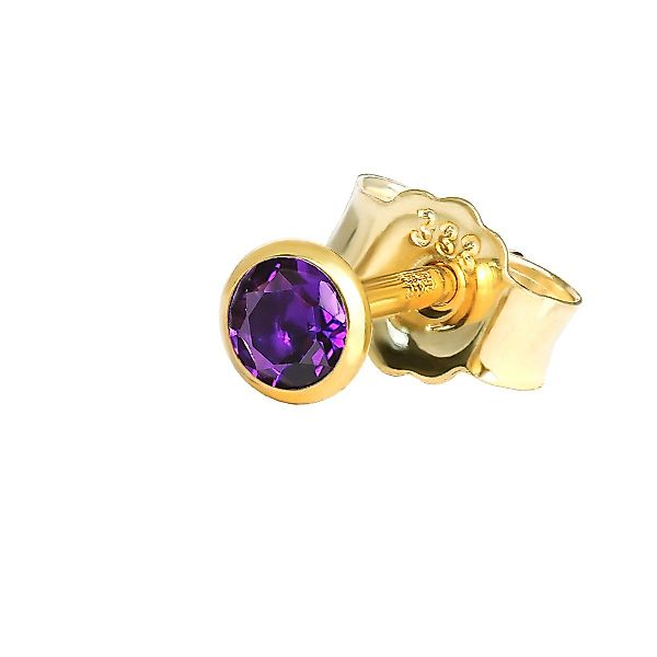 NKlaus Single-Ohrstecker Einzel Ohrstecker Echt Amethyst günstig online kaufen