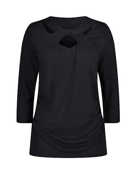 Ambria T-Shirt AMBRIA Damen Jerseyshirt mit Cut-Outs, schwarz günstig online kaufen
