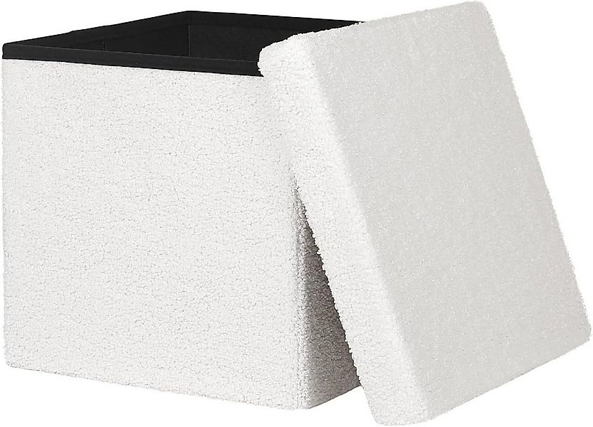 EUGAD Sitzhocker (1 St., Faltbarer Hocker), mit Stauraum aus Teddyfleece günstig online kaufen