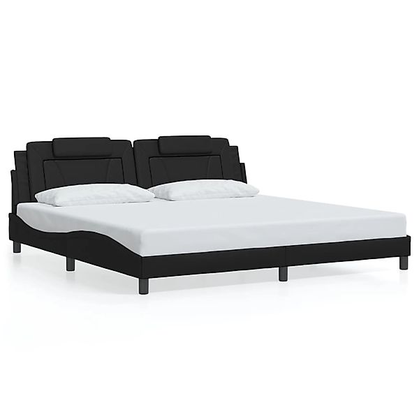 vidaXL Bettgestell Viana ohne Matratze Schwarz 200x200 cm Kunstleder 320811 günstig online kaufen