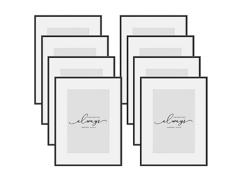 Woltu Bilderrahmen, (8 St), Fotorahmen Aluminium Matt günstig online kaufen