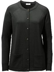 Strickjacke aus 100%Schurwolle Pure Tasmanian Wool Peter Hahn schwarz günstig online kaufen