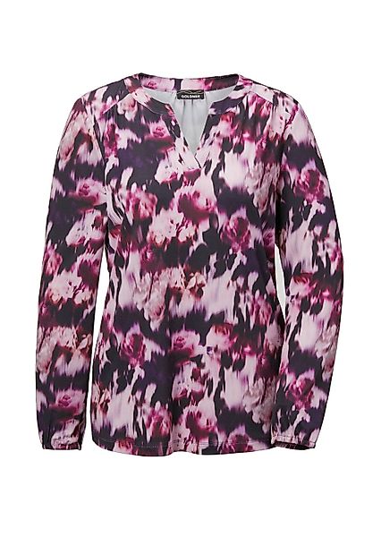 GOLDNER Kurzarmbluse "Elegantes Blusenshirt mit V-Ausschnitt" Schulterpasse günstig online kaufen