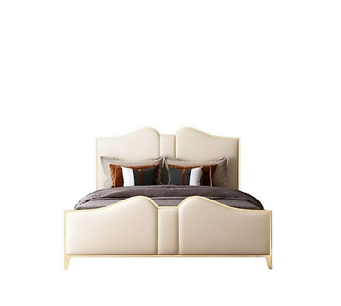 Xlmoebel Bett Luxuriöses Design-Polsterbett mit Leder für zwei Personen (1- günstig online kaufen