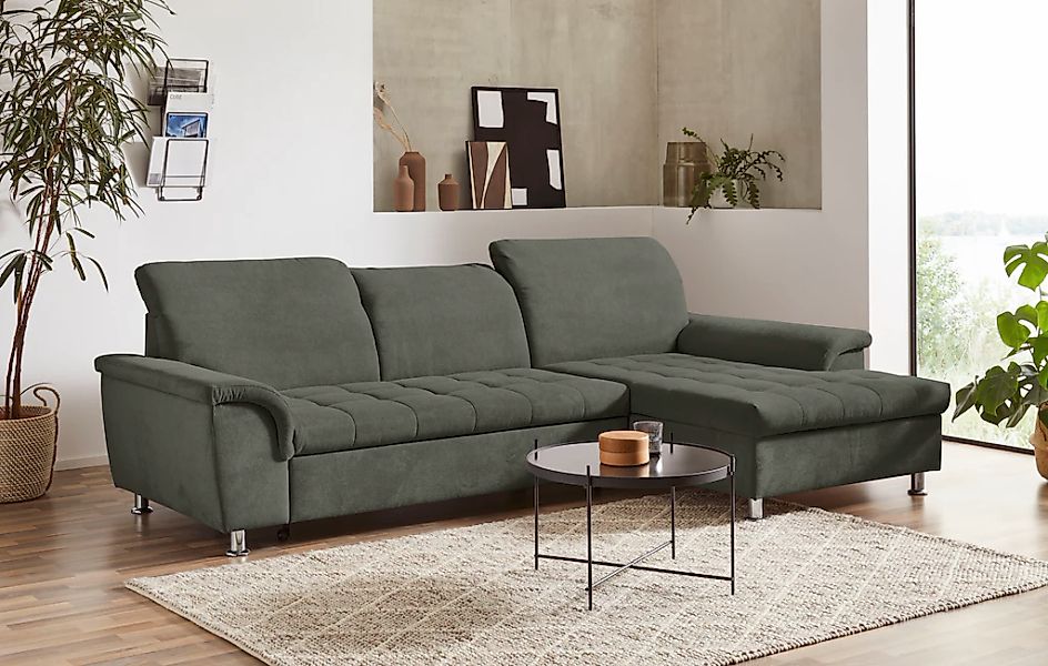 DOMO collection Ecksofa "Franzi, zeitlos und elegant, moderne Sitzheftung, günstig online kaufen