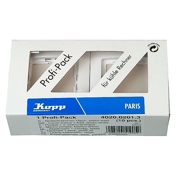 Kopp Abdeckrahmen 1-fach Paris Arktisweiß 10 Stück günstig online kaufen