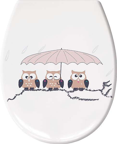 Kleine Wolke WC-Sitz Eulen, taupe, mit günstig online kaufen