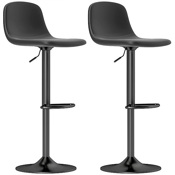HOMCOM Barhocker 2er Set Höhenverstellbar Drehbar Barstuhl Tresenhocker mit günstig online kaufen