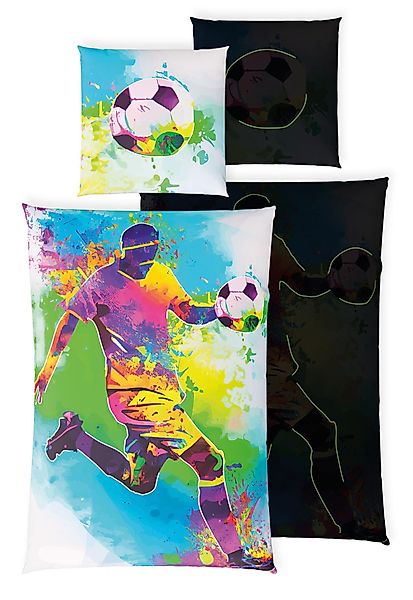 Carpe Sonno Kinderbettwäsche 135x200 Fußball Bettwäsche günstig online kaufen