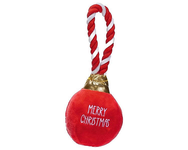 Beeztees Tierkuscheltier Hundespielzeug Xmas Baumkugel Jingle Plüsch rot günstig online kaufen