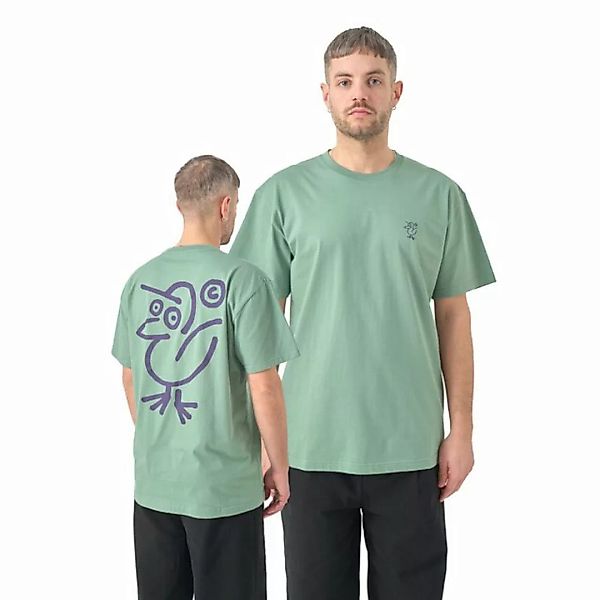 Cleptomanicx T-Shirt Sketch Gull - comfrey green günstig online kaufen
