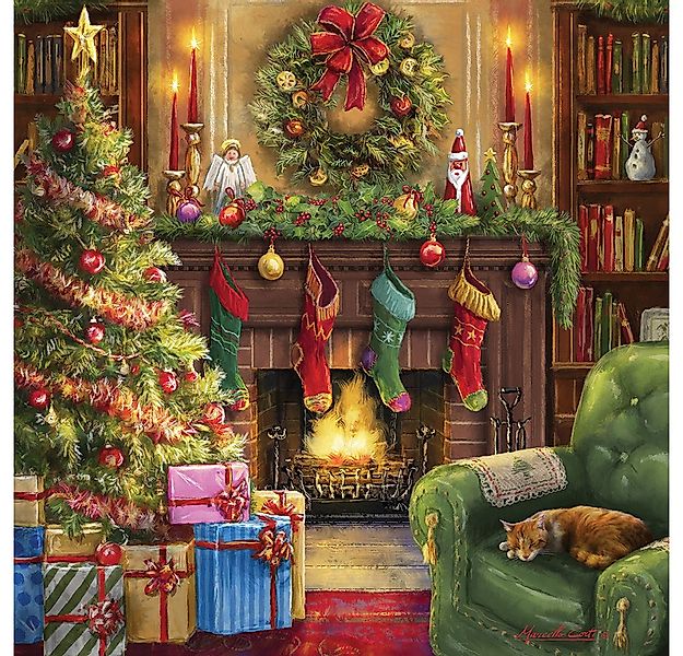 Bluebird Puzzle Puzzle Cozy Christmas Evening, Puzzleteile günstig online kaufen