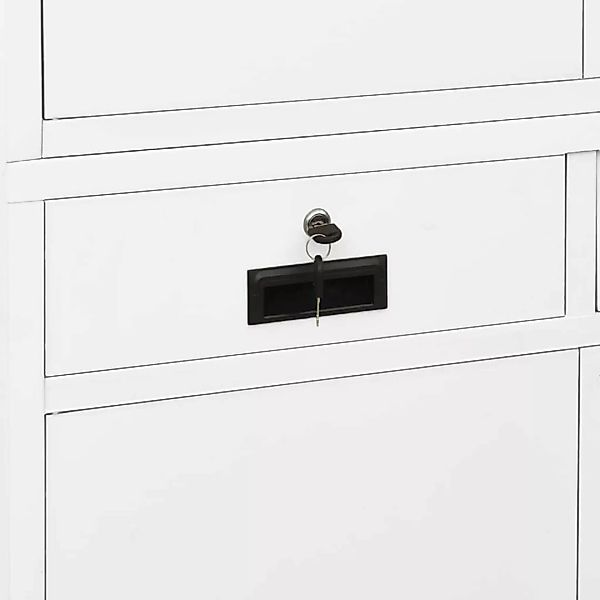 Büroschrank Weiß 90x40x180 Cm Stahl günstig online kaufen