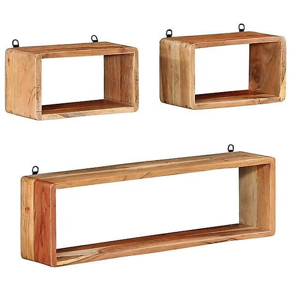 furnicato Regalwürfel 3-tlg. Würfelregal-Set Massivholz Akazie, günstig online kaufen