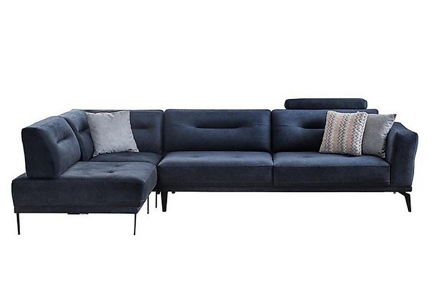 Xlmoebel Ecksofa Wohnzimmer Ecksofa in Dunkelblau mit L-Form aus Stoff im m günstig online kaufen