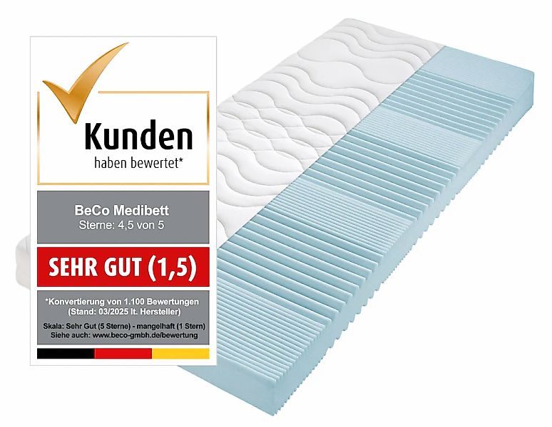 Beco Komfortschaummatratze "Medibett" 15 cm hoch Raumgewicht: 28 kg/m³ 1 St günstig online kaufen