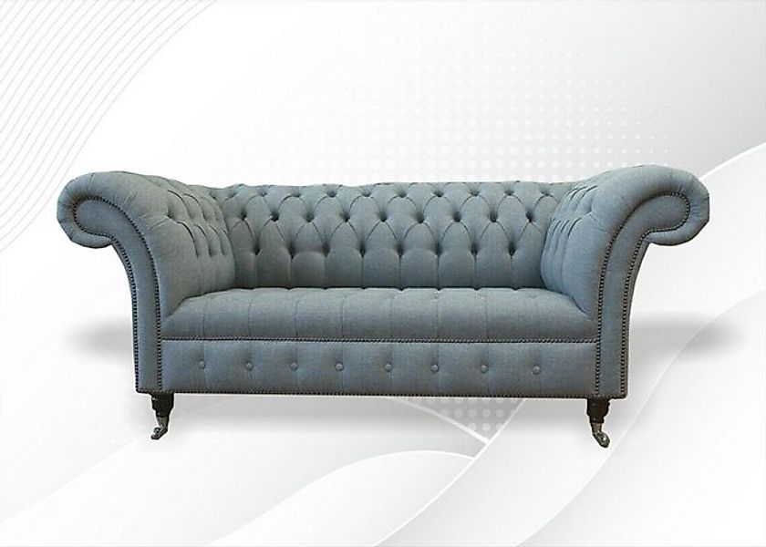 JVmoebel Chesterfield-Sofa Chesterfield Sofa hochwertig massiv Holz Manufak günstig online kaufen