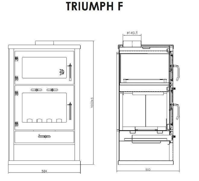 Victoria 05 Kaminofen mit Backfach Triumph günstig online kaufen
