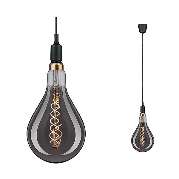 Paulmann "Neordic Pendelleuchte Ketil E27 max. 60W Schwarz dimmbar Silikon/ günstig online kaufen
