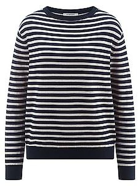 Rundhals-Pullover aus 100% SUPIMA®-­Baumwolle Peter Hahn blau günstig online kaufen