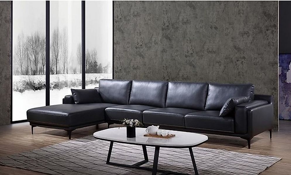 JVmoebel Ecksofa Sofa LForm Ledersofa Couch Wohnlandschaft Garnitur Sofas S günstig online kaufen