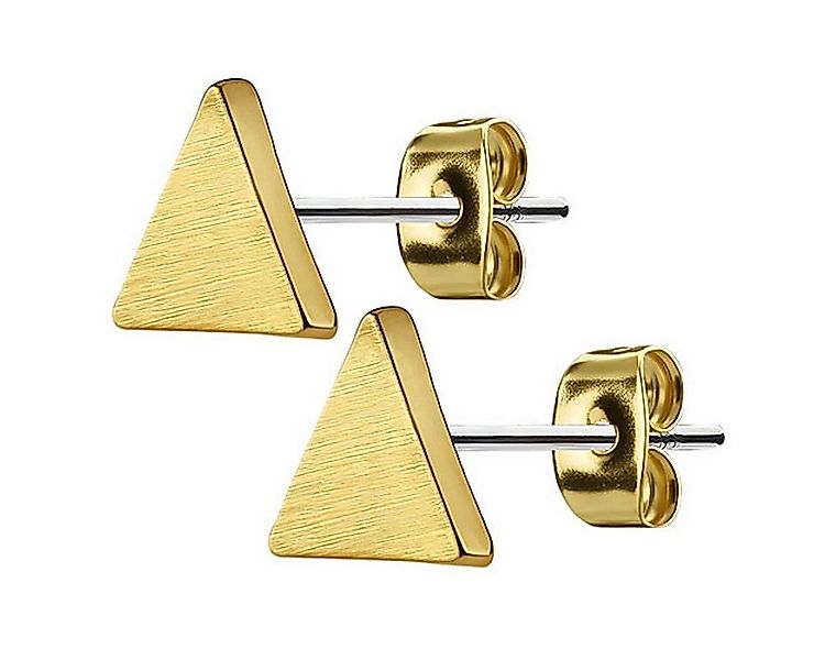 Taffstyle Paar Ohrstecker Damen Ohrstecker Edelstahl Ohrringe Dreieck Matt günstig online kaufen