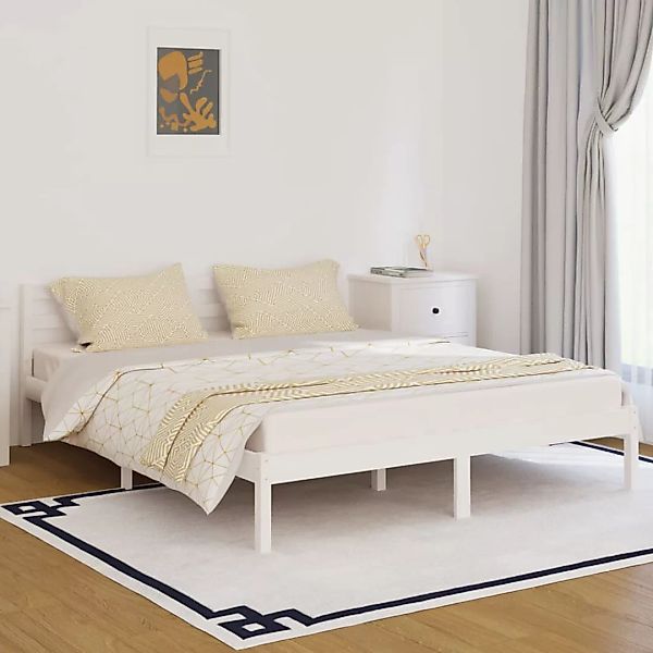 Vidaxl Tagesbett Massivholz Kiefer 160x200 Cm Weiß günstig online kaufen