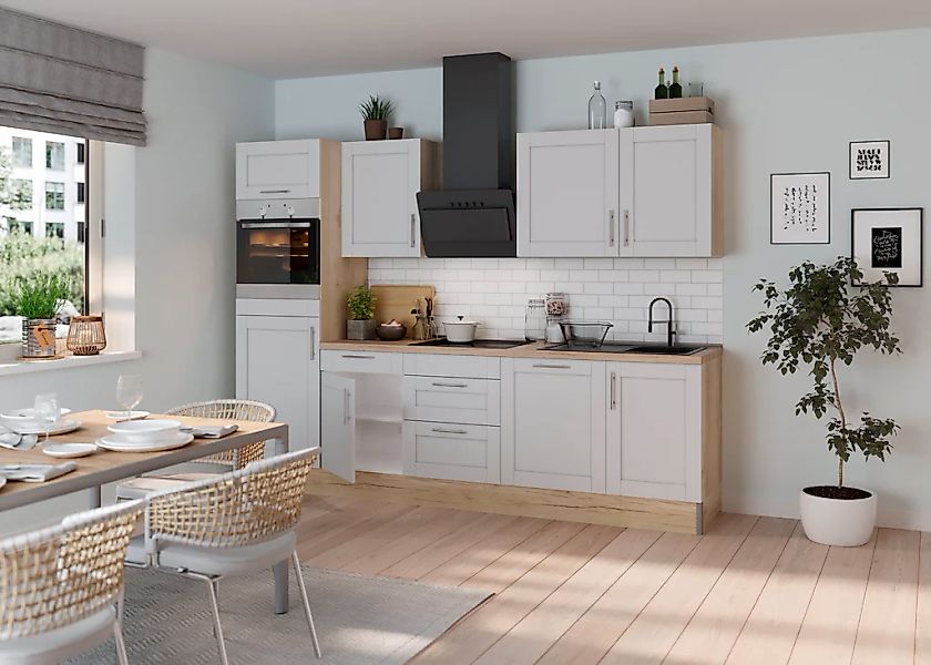 KOCHSTATION Küche »KS-Ahus« Breite 280 cm,wahlw. mit E-Geräten,Soft Close F günstig online kaufen