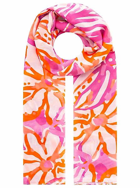 Zwillingsherz Schal ""Flower Paradise"" florales, farbenfrohes Muster, tran günstig online kaufen
