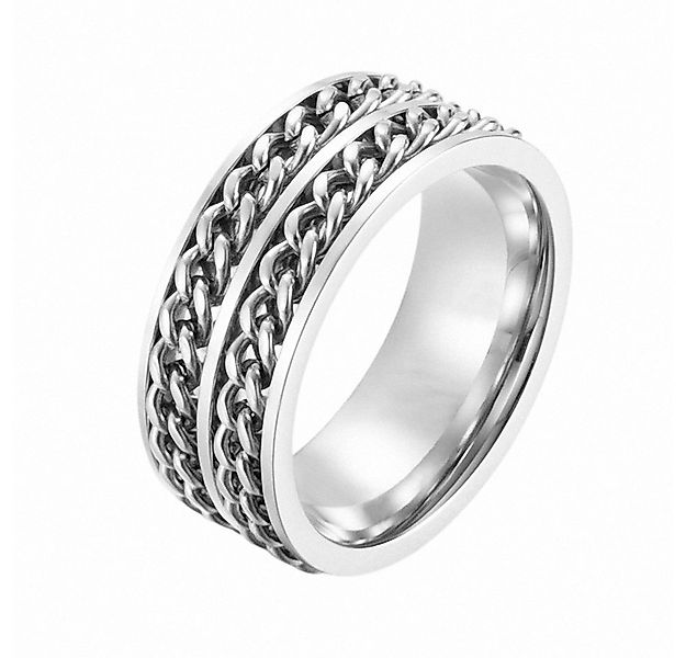 Taffstyle Fingerring Fingerring Spinner Ring Biker Doppelketten Anti Stress günstig online kaufen