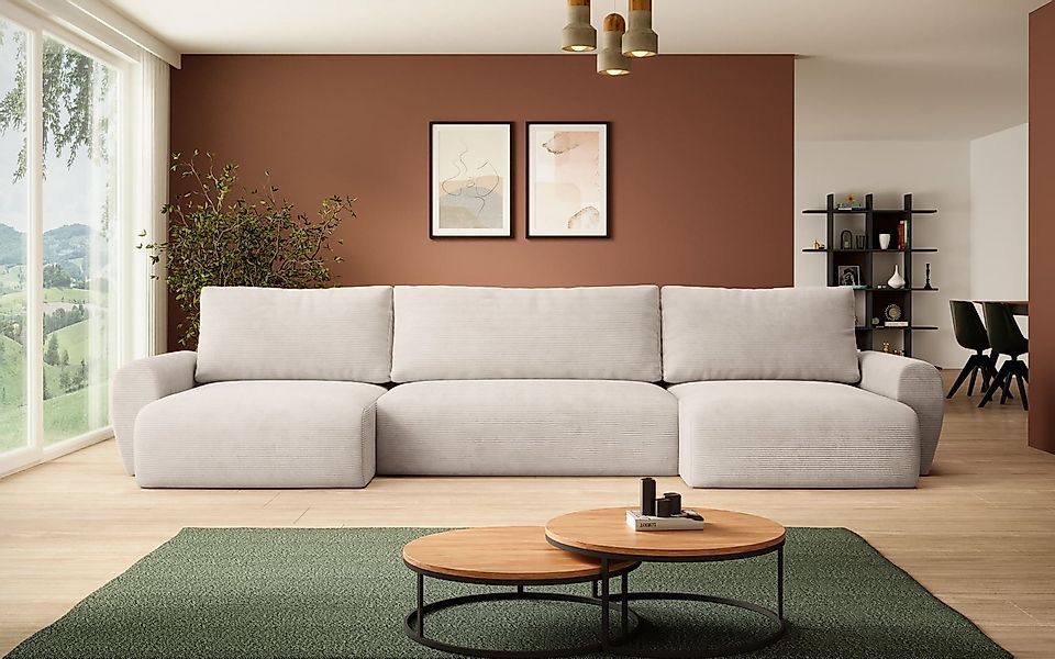 Beautysofa Ecksofa POSS U, mit Schlaffunktion, günstig online kaufen