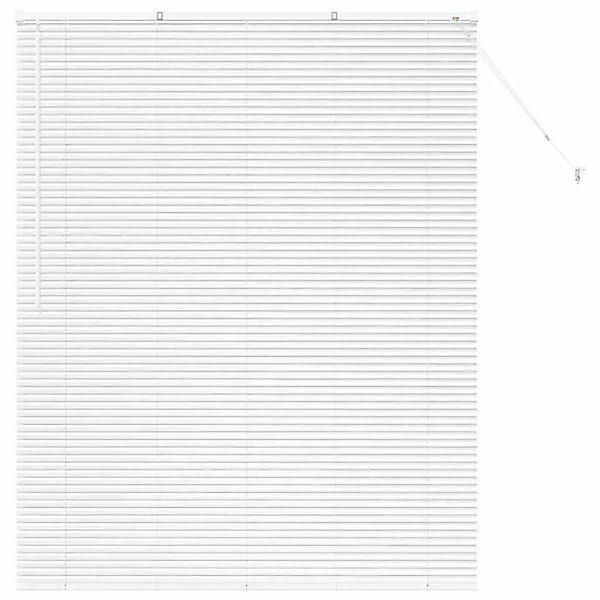 vidaXL Balkenjalousien mit Vorhängen Weiß 175 x 145 cm Aluminium 42006006 günstig online kaufen