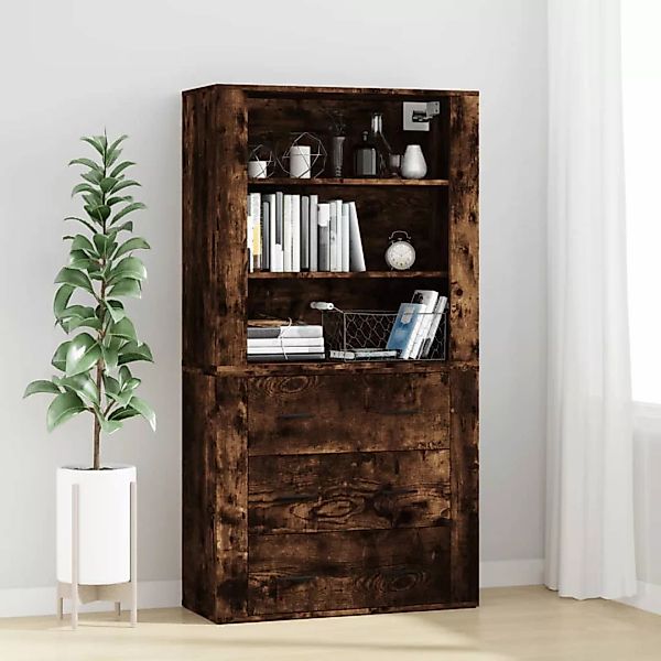 vidaXL Highboard Highboard Räuchereiche Holzwerkstoff (1 günstig online kaufen