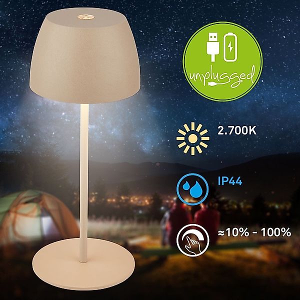 Briloner Leuchten Tischleuchte Akku Tischlampe dimmbar günstig online kaufen