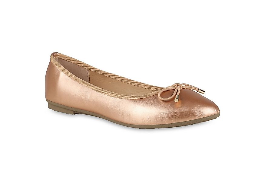 VAN HILL 838467 Ballerina Damen Klassische Ballerinas Schleifen Slippers Ku günstig online kaufen