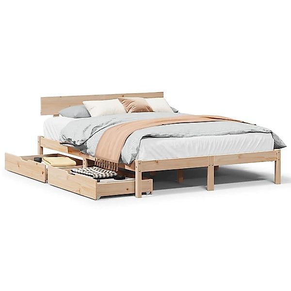 vidaXL Massivholzbett ohne Matratze 120x200 cm Kiefernholz 3301512 günstig online kaufen