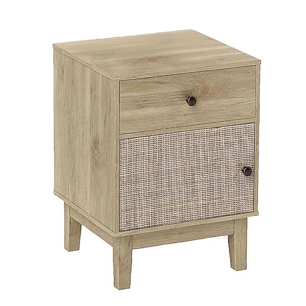 Costway Nachttisch Rattan 40 x 39 x 55 cm Natur günstig online kaufen