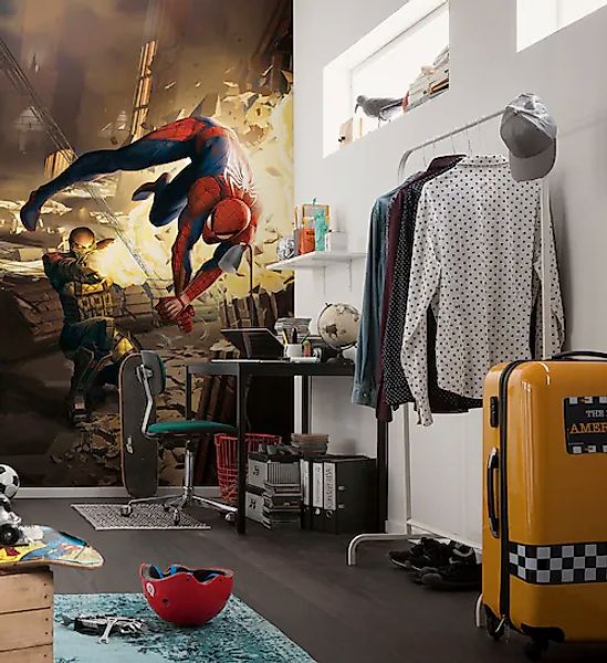 Komar Vlies Fototapete Marvel Spider-Man Dodge Mehrfarbig günstig online kaufen