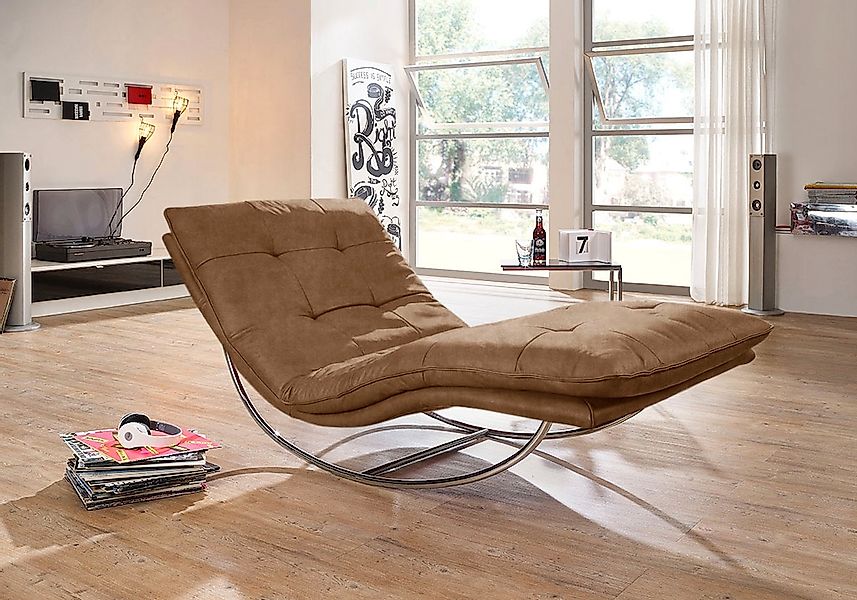 W.SCHILLIG Relaxliege "daily dreams" in Waffelkissen-Optik, Schaukelgestell günstig online kaufen