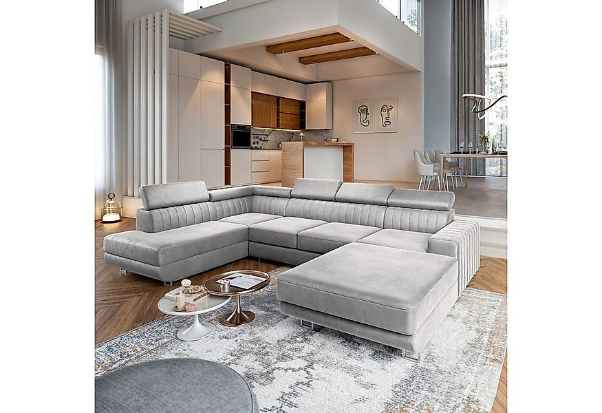 Masseno Ecksofa SIENA mit Schlaffunktion U-Form, Sofa mit Bettkasten günstig online kaufen