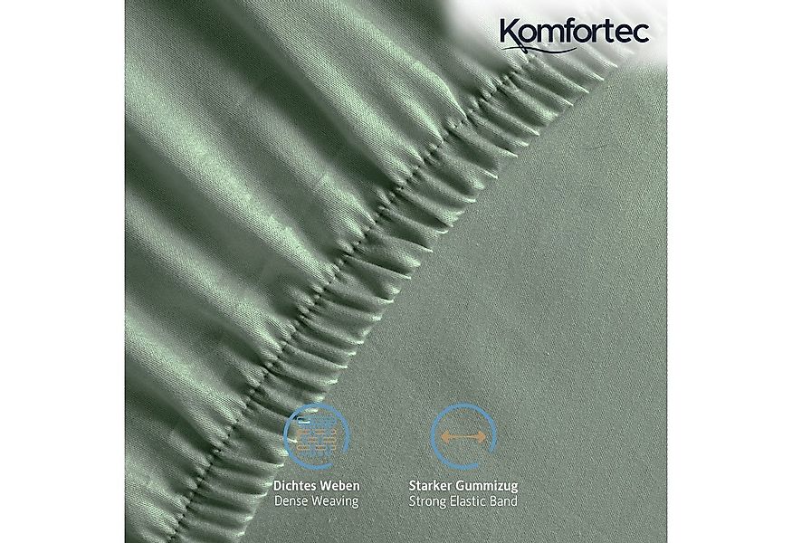 Komfortec Spannbettlaken Jersey Spannbettuch, 90x200, 140x200, 160x200, 180 günstig online kaufen