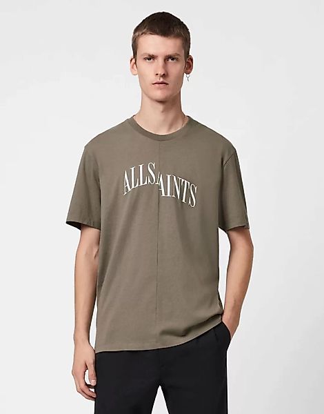 AllSaints – Dropout – T-Shirt in Khaki-Grün günstig online kaufen