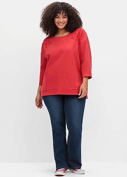 Sheego Sweater Sweatshirt 3/4-Arm günstig online kaufen