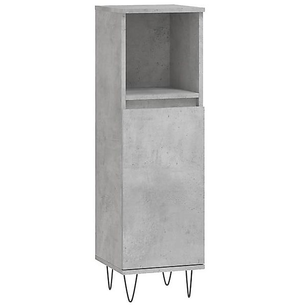 vidaXL Mehrzweckschrank Badezimmerschrank Schrank Nischenschrank Betongrau günstig online kaufen