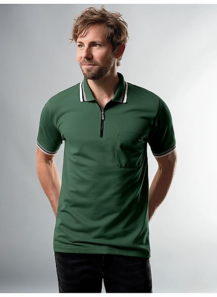 Trigema Poloshirt "TRIGEMA Poloshirt mit Reißverschluss" 1 Stk. tlg. günstig online kaufen