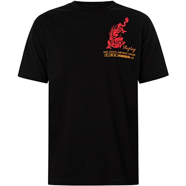 Replay  T-Shirt Drachenarmee Grafik T-Shirt günstig online kaufen