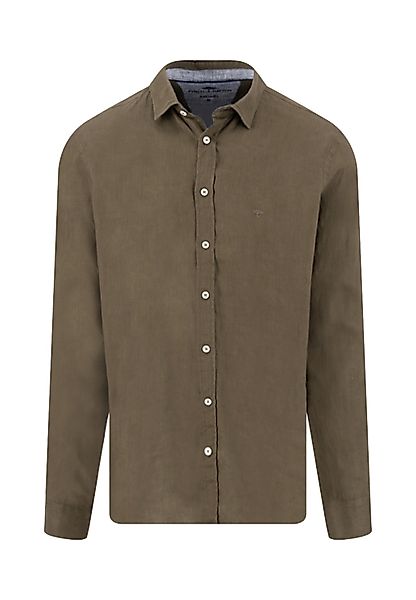 FYNCH-HATTON Leinenhemd mit Logo Stickerei günstig online kaufen